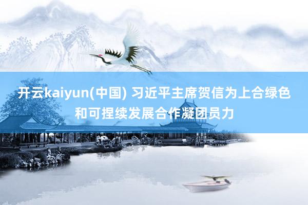 开云kaiyun(中国) 习近平主席贺信为上合绿色和可捏续发展合作凝团员力