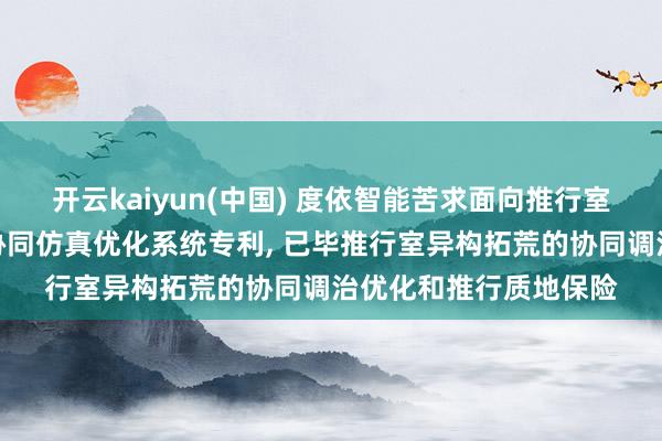 开云kaiyun(中国) 度依智能苦求面向推行室环境拓荒的数字孪生协同仿真优化系统专利， 已毕推行室异构拓荒的协同调治优化和推行质地保险